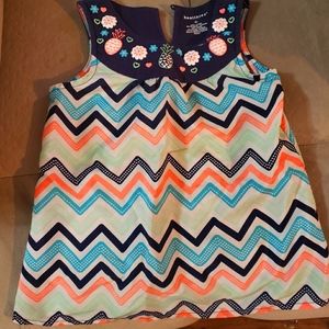 2 colorful printed tank tops for toddler girl (4T)